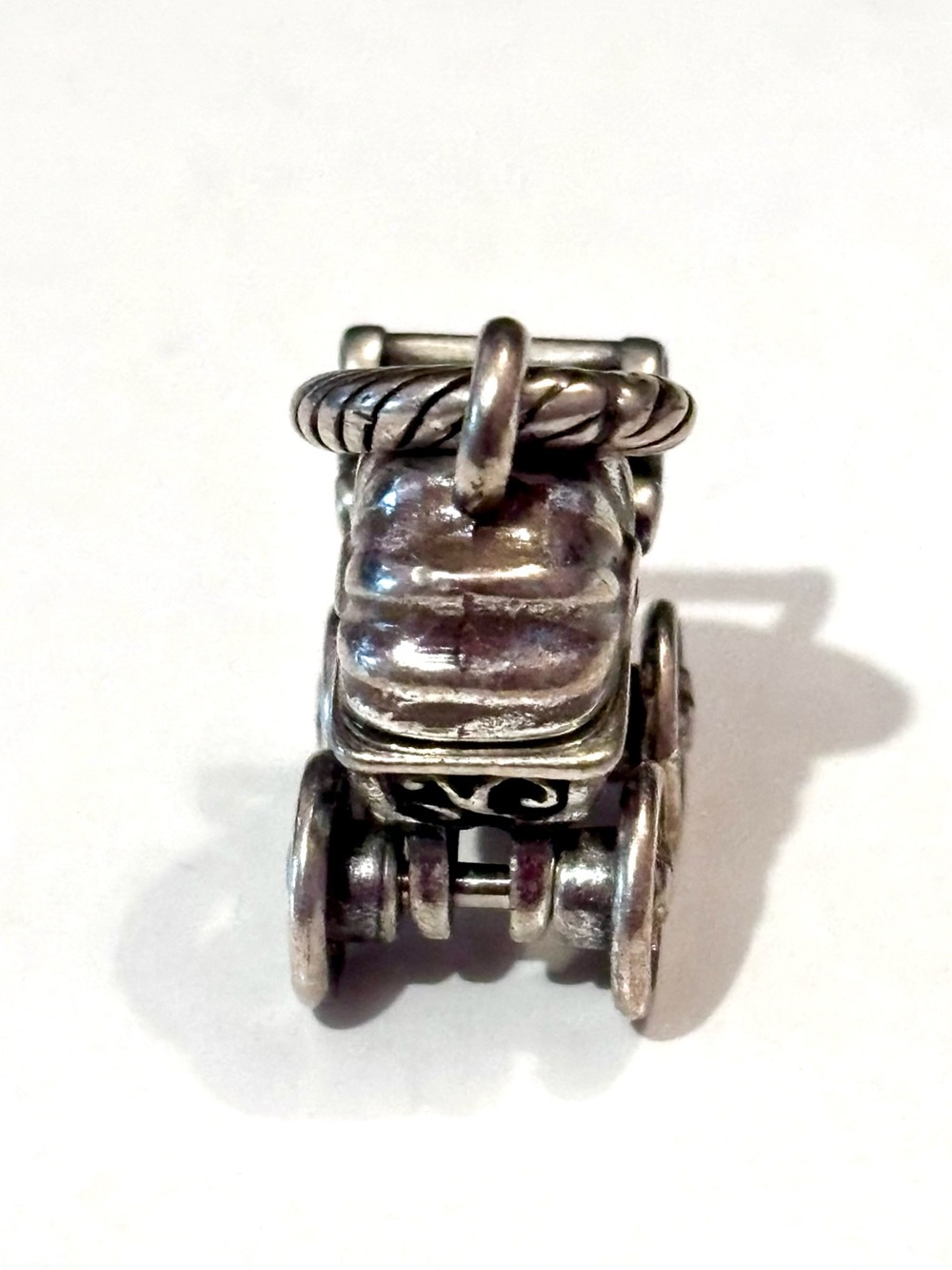 Brighton Sweet Pea Stroller charm Wheels w. hearts turn on this baby carriage! - Picture 4 of 9